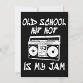 90s Hip Hop Old School Boombox Music Lover Kaart (Voorkant)