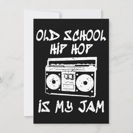 90s Hip Hop Old School Boombox Music Lover Kaart (Voorkant)