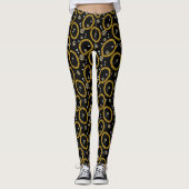 90's Hip Hop Rap Music Cuban Link Chain Leggings (Voorkant)