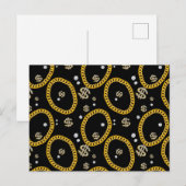 90's Hip Hop Rap Music Gold Cuban Link Chain Feestdagenkaart (Voorkant / Achterkant)