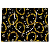 90's Hip Hop Rap Music Gold Cuban Link Chain Groot Cadeauzakje (Voorkant)