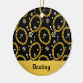  90's Hip Hop Rap Music Gold Cuban Link Chain Keramisch Ornament (Links)