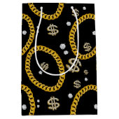  90's Hip Hop Rap Music Gold Cuban Link Chain Medium Cadeauzakje (Voorkant)