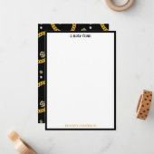 90's Hip Hop Rap Music Gold Cuban Link Chain Notitiekaartje (Voorkant / Achterkant in situ)