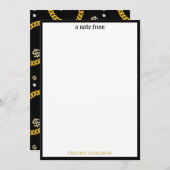  90's Hip Hop Rap Music Gold Cuban Link Chain Notitiekaartje (Voorkant / Achterkant)