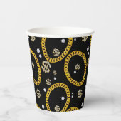 90's Hip Hop Rap Music Gold Cuban Link Chain Papieren Bekers (Voorkant)