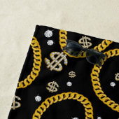  90's Hip Hop Rap Music Gold Cuban Link Chain Strandlaken (In situ)