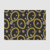  90's Hip Hop Rap Music Gold Cuban Link Chain Tissuepapier (Voorkant)