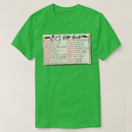 90s Hip Hop Tape Cassette T-shirt (Design voorkant)