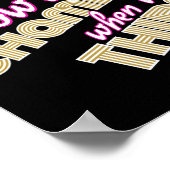 90's Hip Hop Throwback Champagne Sign |Roze Poster (Hoek)