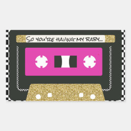 90's Hip Hop Throwback Mixtape Favor Sticker