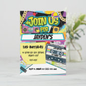 90s Hip Hop Verjaardag Retro Party Kaart (Staand voorkant)