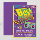 90s Hip Hop Verjaardagsfeestje Retro Throwback Kaart (Voorkant / Achterkant)