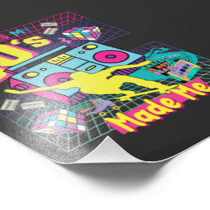90's Hip Hop Vibes Retro maakte me Foto Afdruk