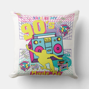 90's Hip Hop Vibes Retro maakte me Kussen