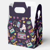 90's Hip Hop Vibes Retro maakte me patroon Bedankdoosjes (Geopend)