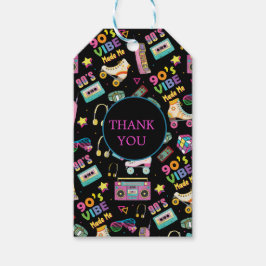 90's Hip Hop Vibes Retro maakte me patroon Cadeaulabel