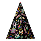 90's Hip Hop Vibes Retro maakte me patroon Feesthoedjes (Achterkant)