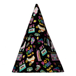 90's Hip Hop Vibes Retro maakte me patroon Feesthoedjes