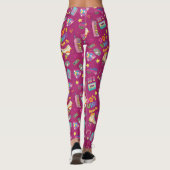 90's Hip Hop Vibes Retro maakte me patroon Leggings (Achterkant)