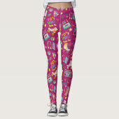 90's Hip Hop Vibes Retro maakte me patroon Leggings (Voorkant)
