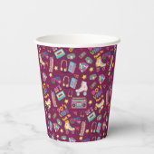 90's Hip Hop Vibes Retro maakte me patroon Papieren Bekers (Achterkant)