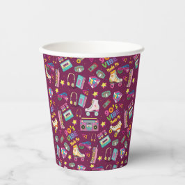 90's Hip Hop Vibes Retro maakte me patroon Papieren Bekers