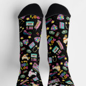 90's Hip Hop Vibes Retro maakte me patroon Sokken (Top)