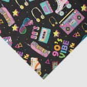 90's Hip Hop Vibes Retro maakte me patroon Tissuepapier (Detail)
