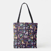 90's Hip Hop Vibes Retro maakte me patroon Tote Bag (Achterkant)