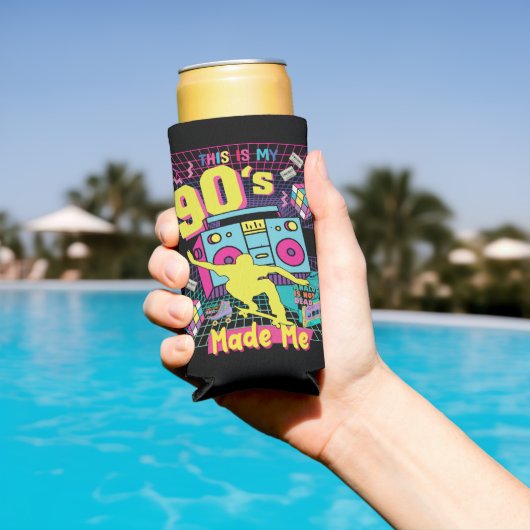 90's Hip Hop Vibes Retro maakte me Seltzer Blikjeskoeler (Insitu Zwembad)