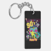 90's Hip Hop Vibes Retro maakte me Sleutelhanger (Voorkant Links)