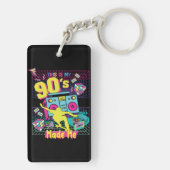 90's Hip Hop Vibes Retro maakte me Sleutelhanger (achterkant)