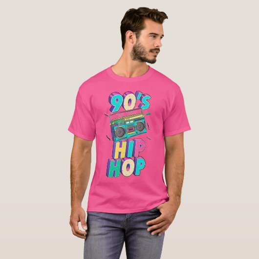 90's Hip Hop Vibes Retro Nostalgie T-shirt (Voorkant volledig)