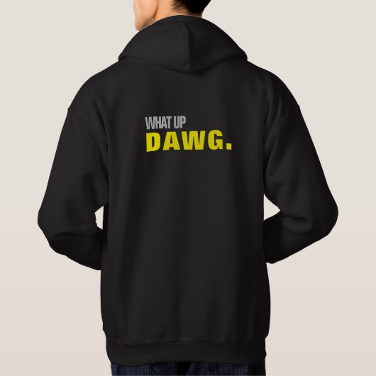 90'S HIPHOP, ALLEEN MANNEN ZWART VOOR & ACHTER HOODIE (Achterkant)
