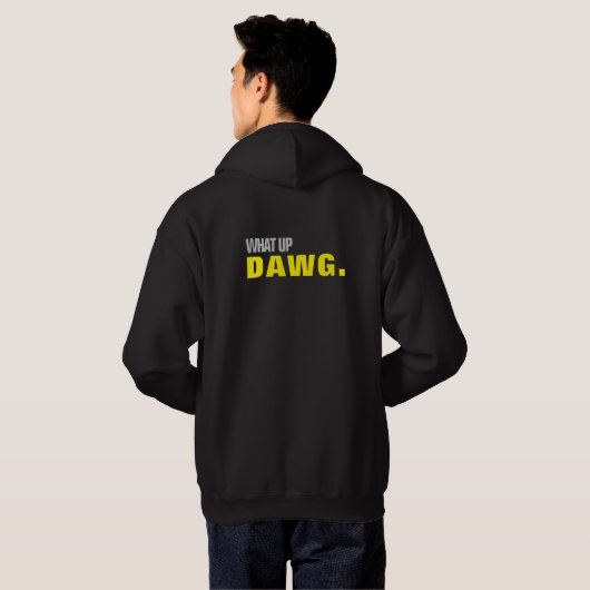 90'S HIPHOP, ALLEEN MANNEN ZWART VOOR & ACHTER HOODIE (Achterkant volledig)