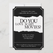 90s Horror Film Halloween Party Uitnodiging