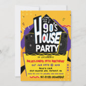 90's House Party Uitnodiging (Voorkant)