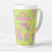 90s icoon patronen latte mok (Rechterhoek)