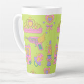 90s icoon patronen latte mok (Linkerhoek)