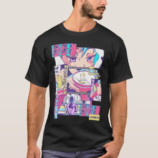 90S Japans Kawaii Ramen Anime Manga Meisje T-shirt