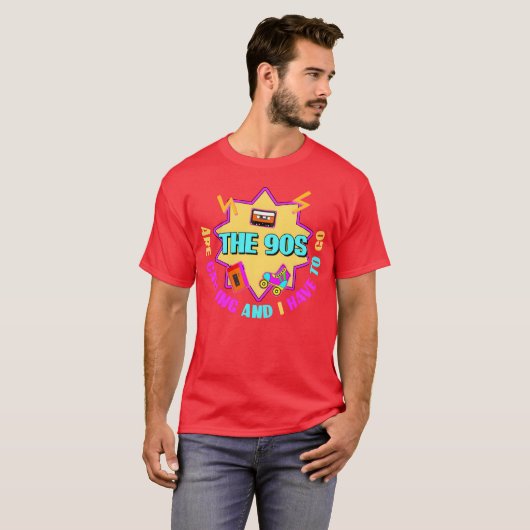90s Joke Retro 1990 Disco gift T-shirt (Voorkant volledig)