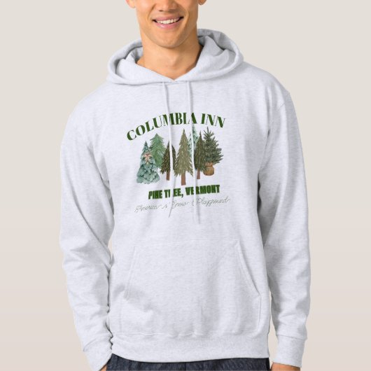 90s Kerstlied Witte Kerstfilm Columbia Hoodie (Voorkant)