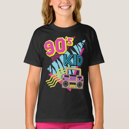 90's Kid Boombox 1990s Nostalgia 80s T-shirt (Voorkant)
