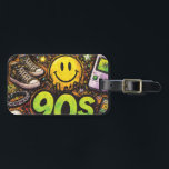 90s Kids Grunge Seamless Pattern: Pizza, Skeletons Bagagelabel<br><div class="desc">Radical meets macabre in this ultimate throwback pattern. Designed for the true 90s Kids, this grunge-inspired aesthetic features a chaotic mix of pepperoni pizza slices, shredding skeletons, and retro skateboards. With a distressed, "zine-style" texture and a rebellious color palette, it captures the raw energy of the underground skate scene and...</div>