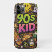 90s Kids Grunge Seamless Pattern: Pizza, Skeletons Case-Mate iPhone Case (Achterkant)