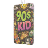90s Kids Grunge Seamless Pattern: Pizza, Skeletons Luchtverfrisser (Links)