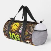 90s Kids Grunge Seamless Pattern: Pizza, Skeletons Plunjezak (Rechterhoek)