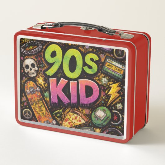 90s Kids Retro Pizza Fun Pattern (Achterkant)