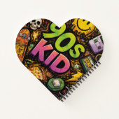 90s Kids Retro Pizza Fun Pattern Notitieboek (Achterkant)